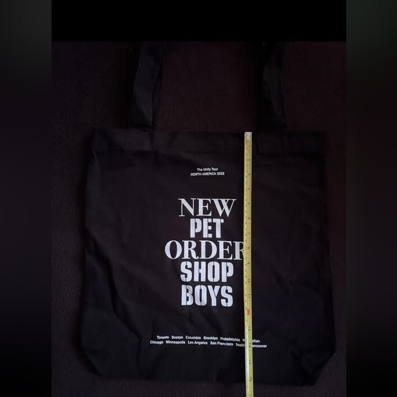 Pet Shop Boys New Order Unity Tour 2022 North America Official Logo Tote Bag NEW - Picture 2 of 10